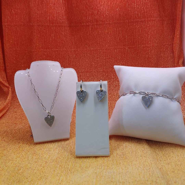 bracciale a catena in argento 925 con pendente a forma di cuore marca mabina in due varianti