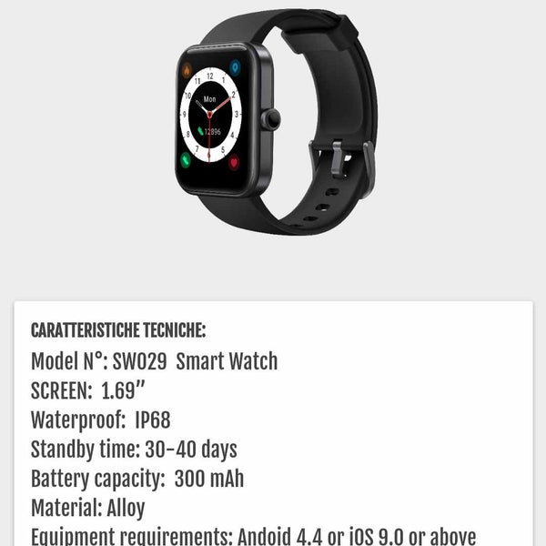 Orologio Smartwatch  Smarty 2.0 Voice integrato con Alexa Sw029